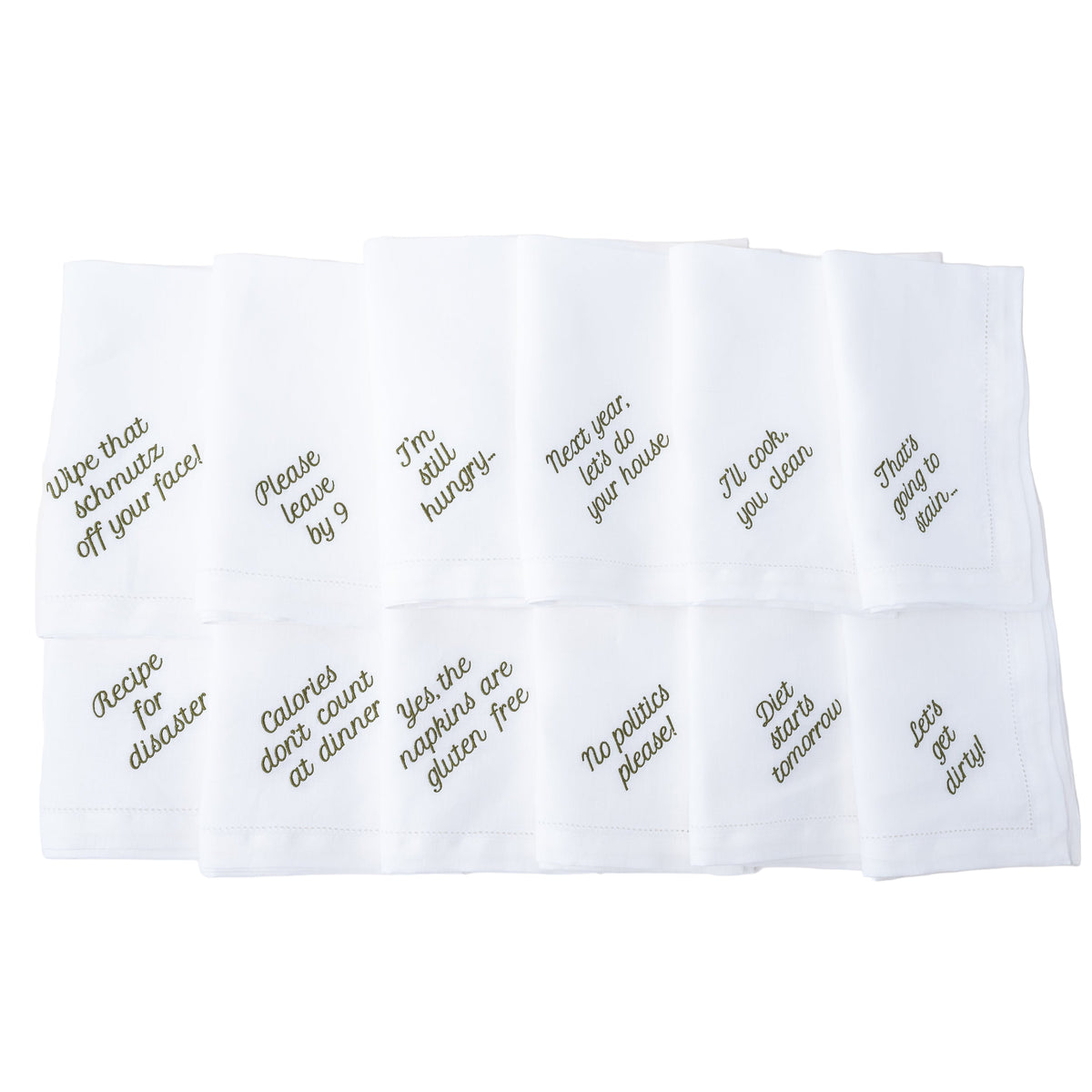 Mixed Messages Dinner Napkins, Set of 12