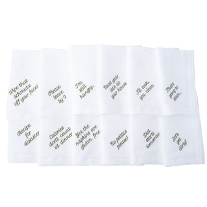 Mixed Messages Dinner Napkins, Set of 12
