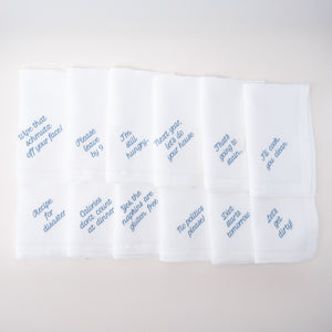 Mixed Messages Dinner Napkins, Set of 12