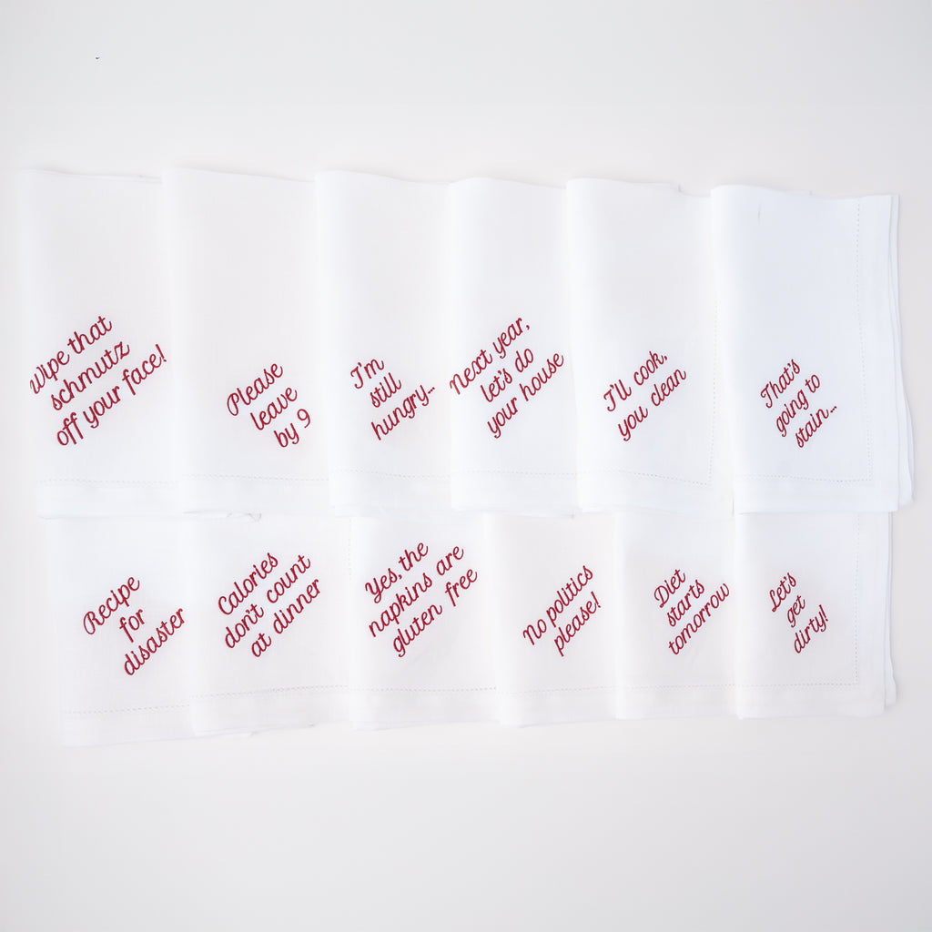 Mixed Messages Dinner Napkins, Set of 12