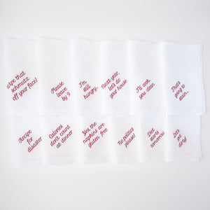 Mixed Messages Dinner Napkins, Set of 12