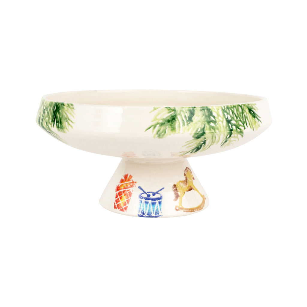 Nutcrackers Pedestal Fruit Bowl in Green