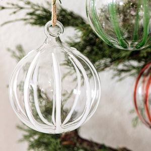 Nuovo Stripe Ornament in White