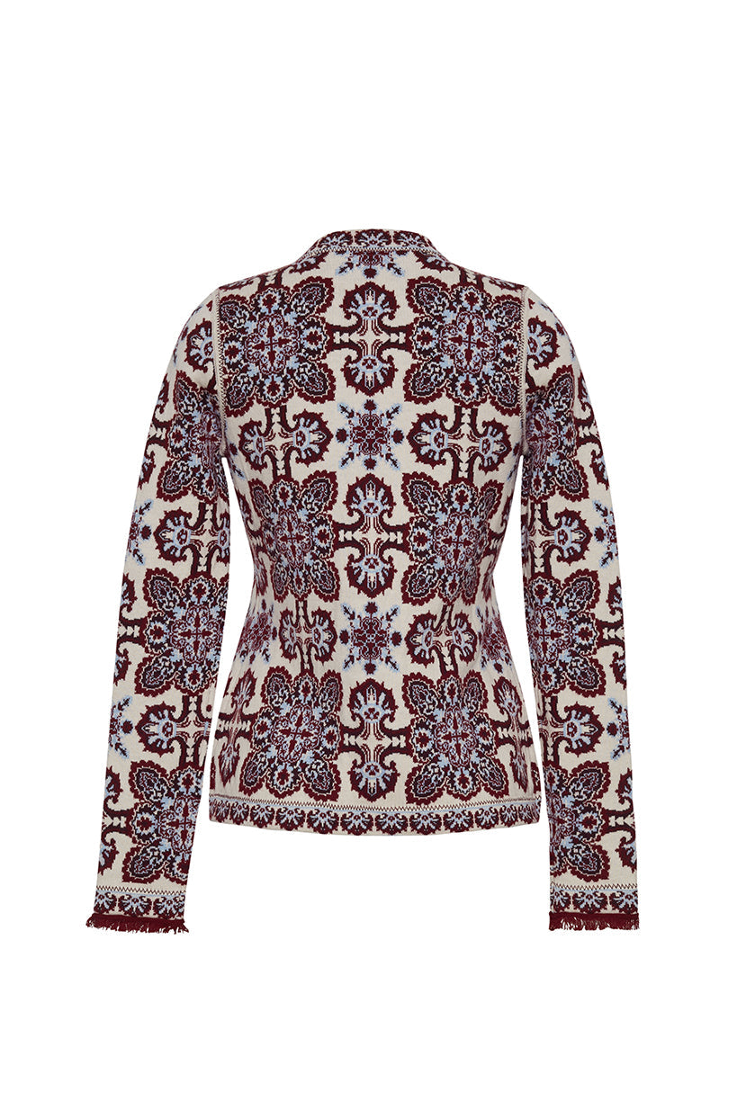 Nara Jacket in Vintage Scarf Ivory