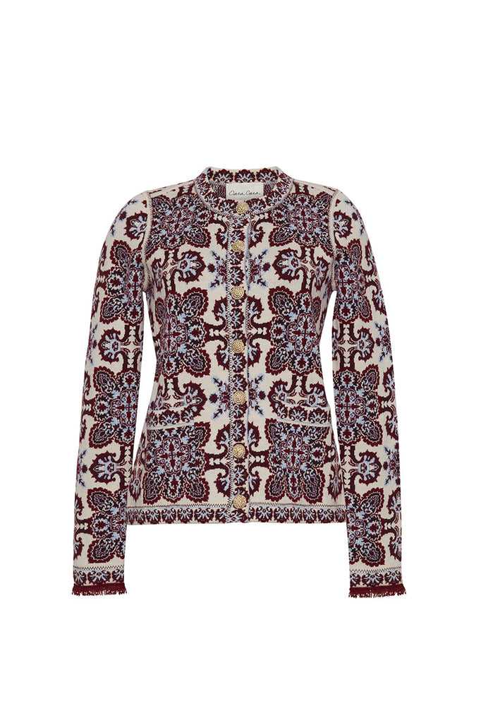 Nara Jacket in Vintage Scarf Ivory