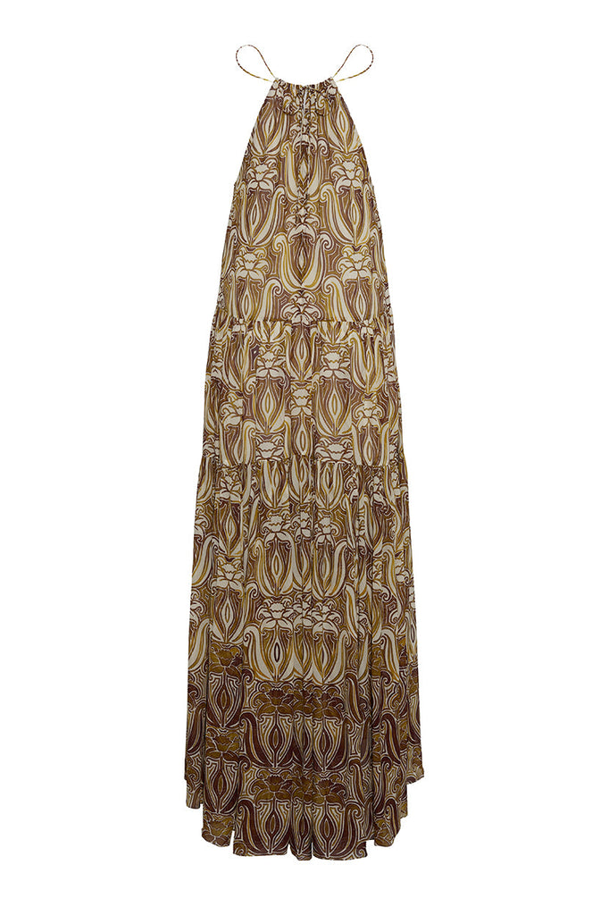 Natasha Dress in Daffodils Plum