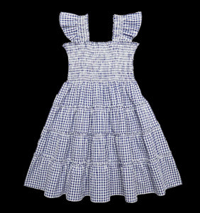 The Tiny Ellie Nap Dress in Navy Gingham