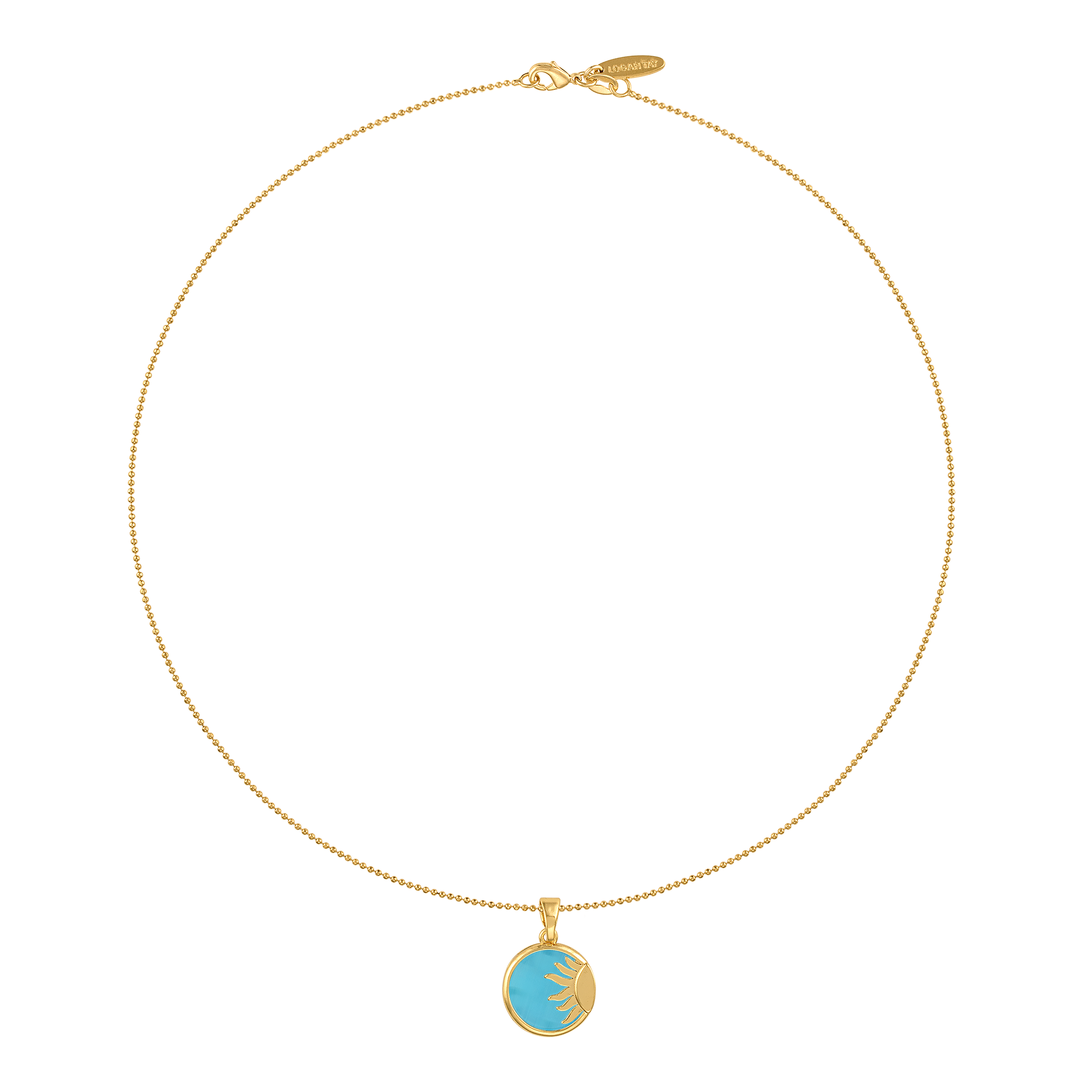 Blue Transparent Sun Necklace