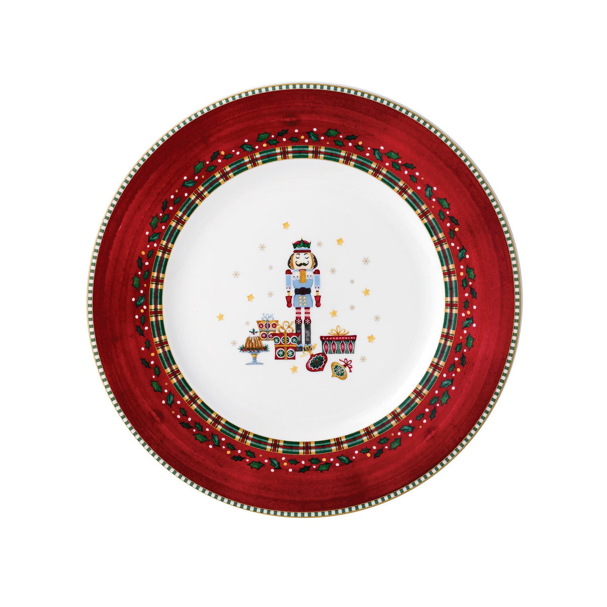 Prouna Nutcracker Salad / Dessert Plate White Background Photo
