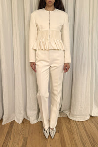 Ophelia Slim Leg Pant in Wool & Cotton
