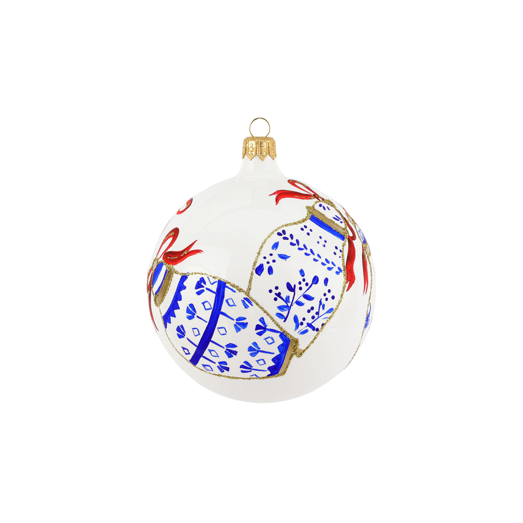 Ornaments Blue and White Ginger Jars Ornament in Blue
