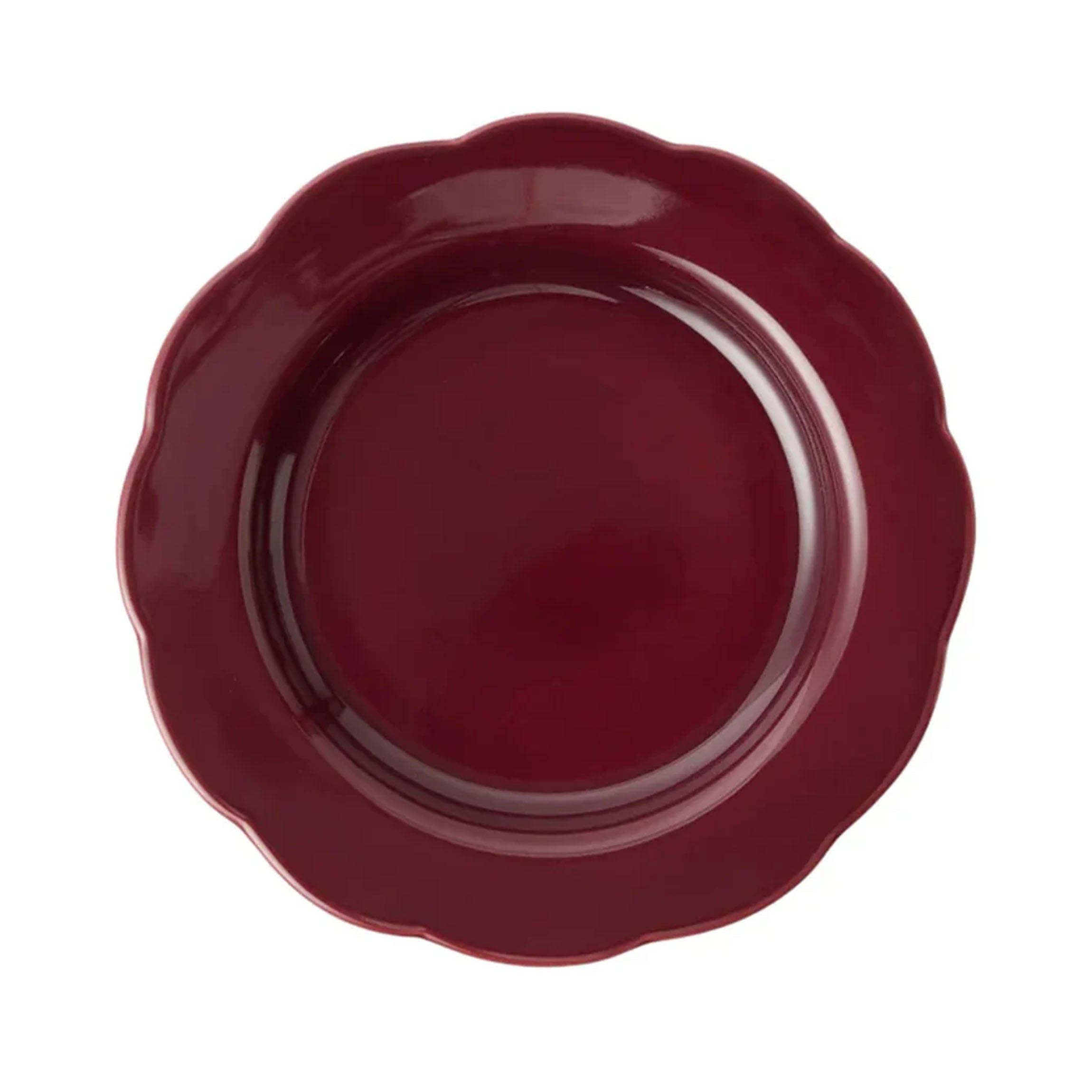 Fiore Dinner Plate in Burgundy