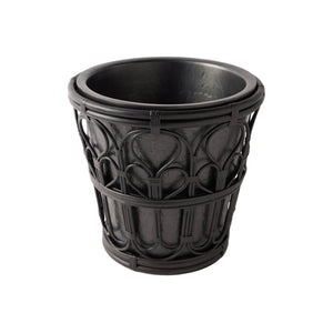 Viya Champagne Bucket in Cane and Brass