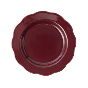 Fiore Dessert Plate in Burgundy