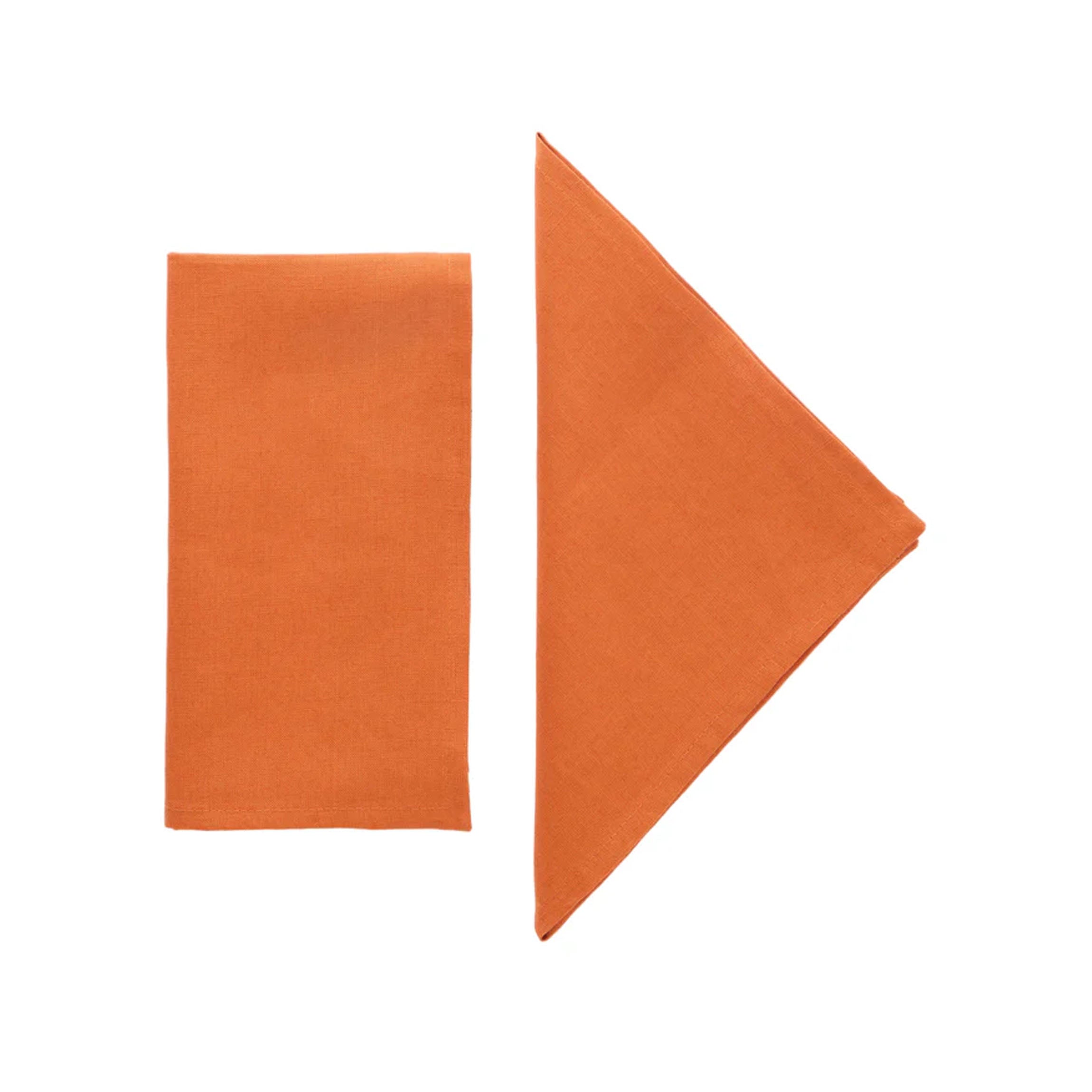 Terracotta Linen Napkins, Set of 4