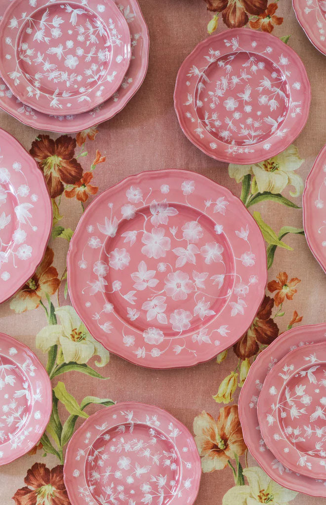 Ginori x Cabana Floral Charge Plate in Pink