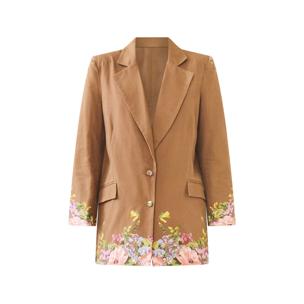 Sloan Blazer in Caramel Victorian Floral