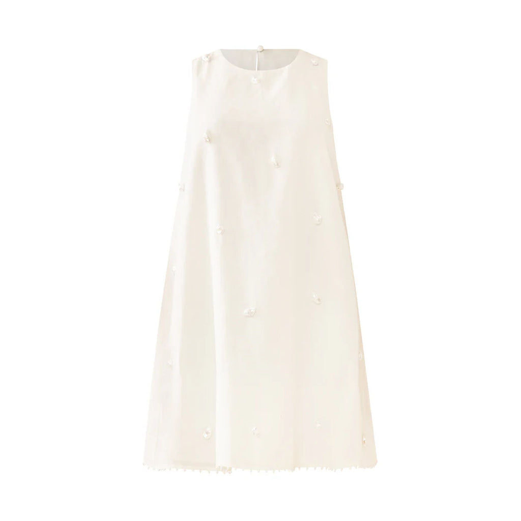 OTM Exclusive: Mattie Dress in Pearly White