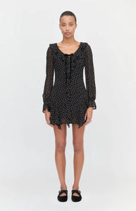 The Bridget Dress in Black Polka Dot