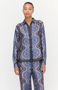 The Liv Top in Brown Cobalt Medallion