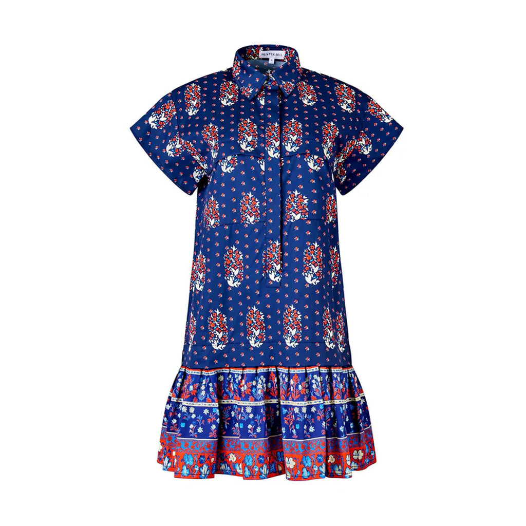 Addison Dress in Fall Floral Navy