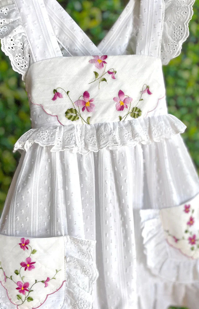 Heirloom Handkerchief Dress in Dancing Persian Violets, 2T