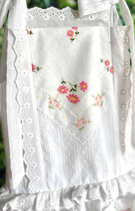 Heirloom Handkerchief Drop-Waist Dress in Dancing Pink Daisies, 4T