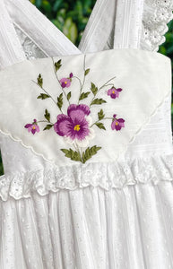 Heirloom Handkerchief Dress in Multicolored Flower Garden, 10Y
