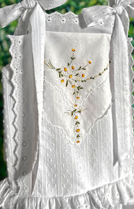Heirloom Handkerchief Drop-Waist Dress in Delicate Daisy Chain, 6Y