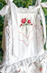 Heirloom Handkerchief Drop-Waist Dress in Red Rose Bouquet, 2T