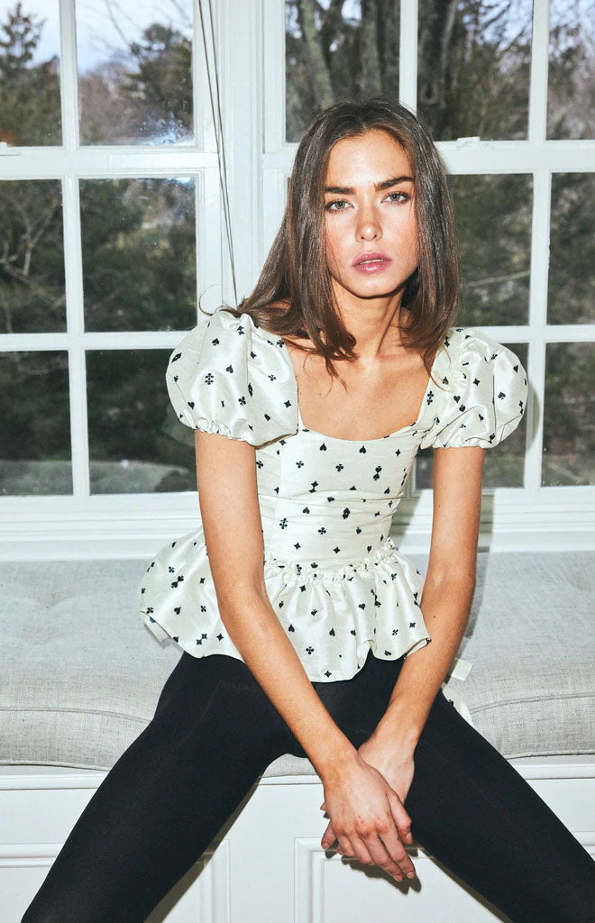 Eleanor Corset in Card Print