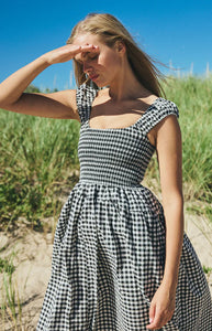 Poppy Dress in Black Gingham
