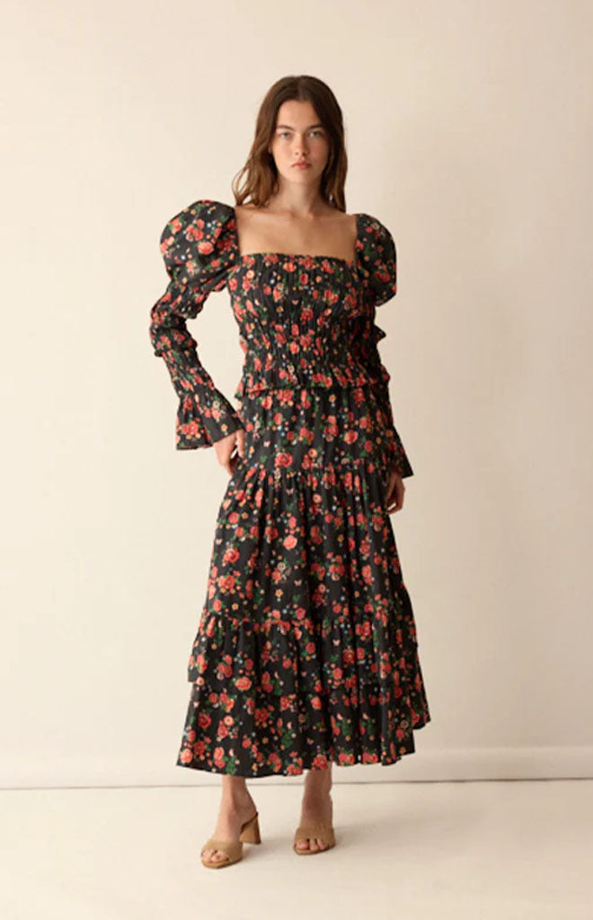 Gracie Top in Midnight Garden