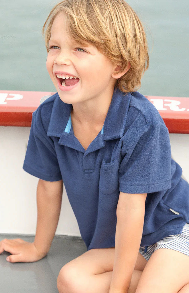 Boy’s Newport Navy French Terry Polo