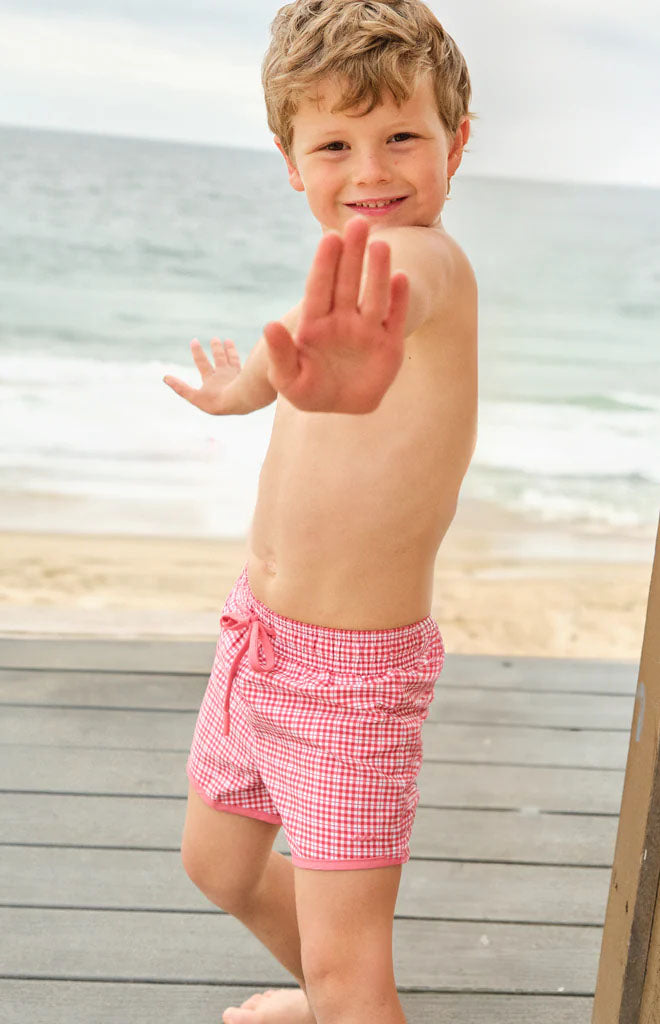 Boy’s Poppy Gingham Boardie