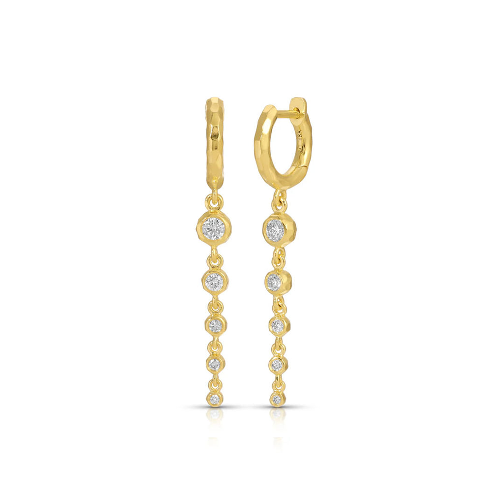 Charmed Micro Gabby Hoops Tiered Diamond Nesting Gem Drops, Five