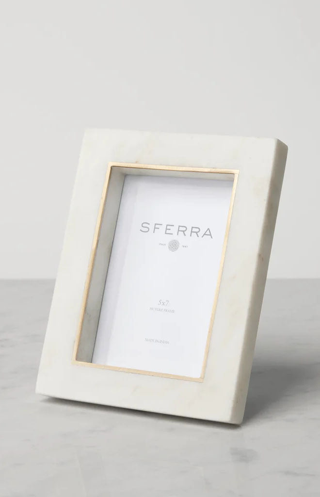 Pietra Frame in White & Gold