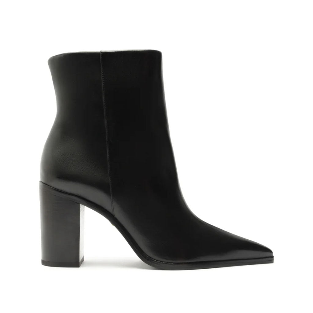 Mikki Block Leather Boot in Black