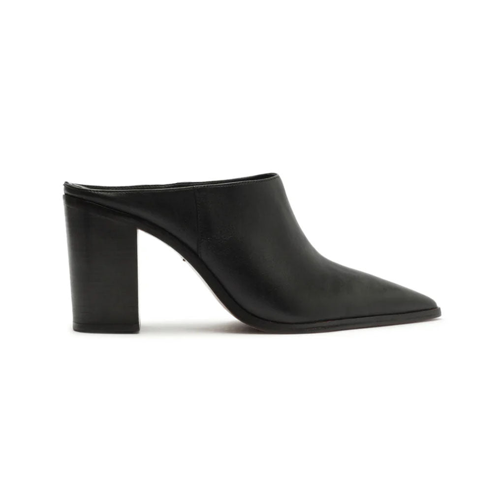 Mikki Mule Leather Pump in Black