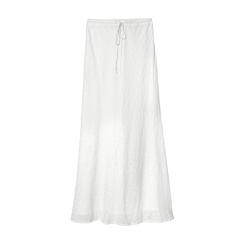 Savanna Skirt in White Eyelet