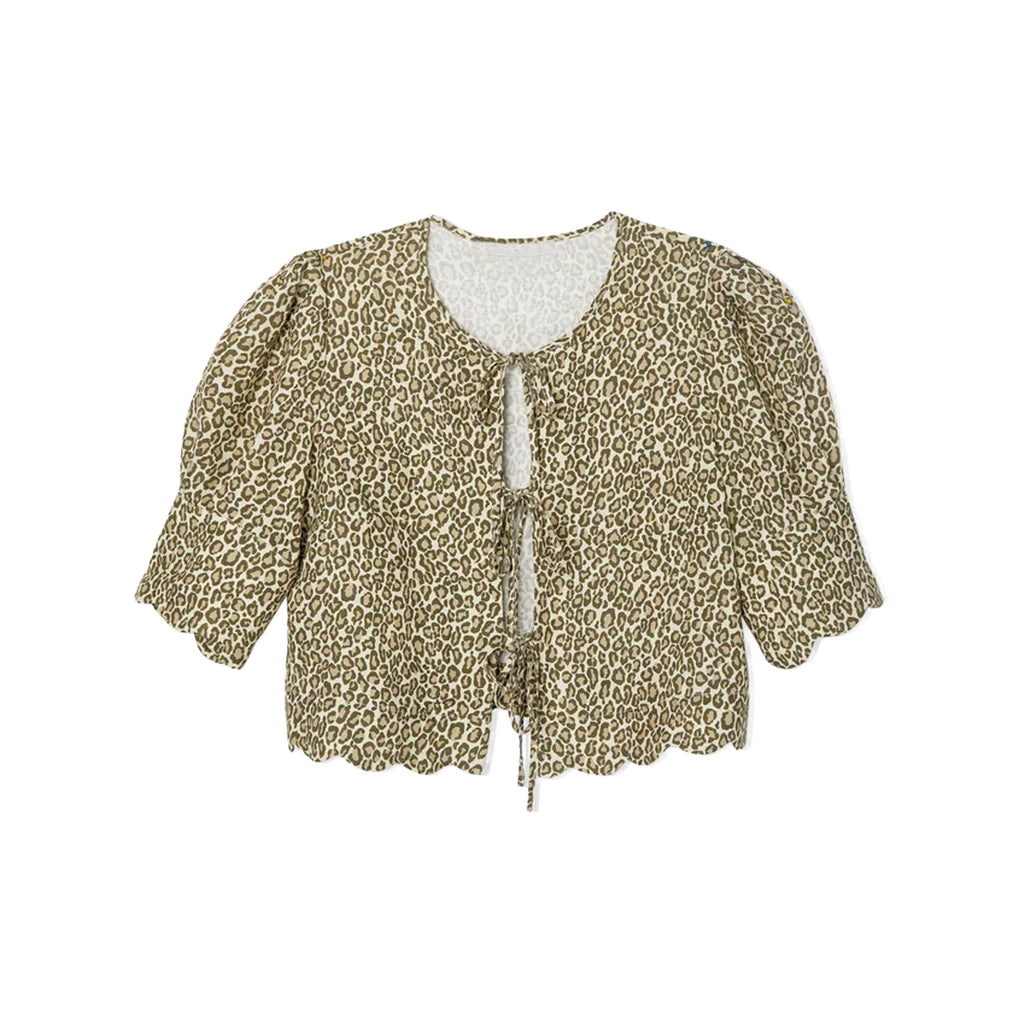 Scalloped Top in Leopard