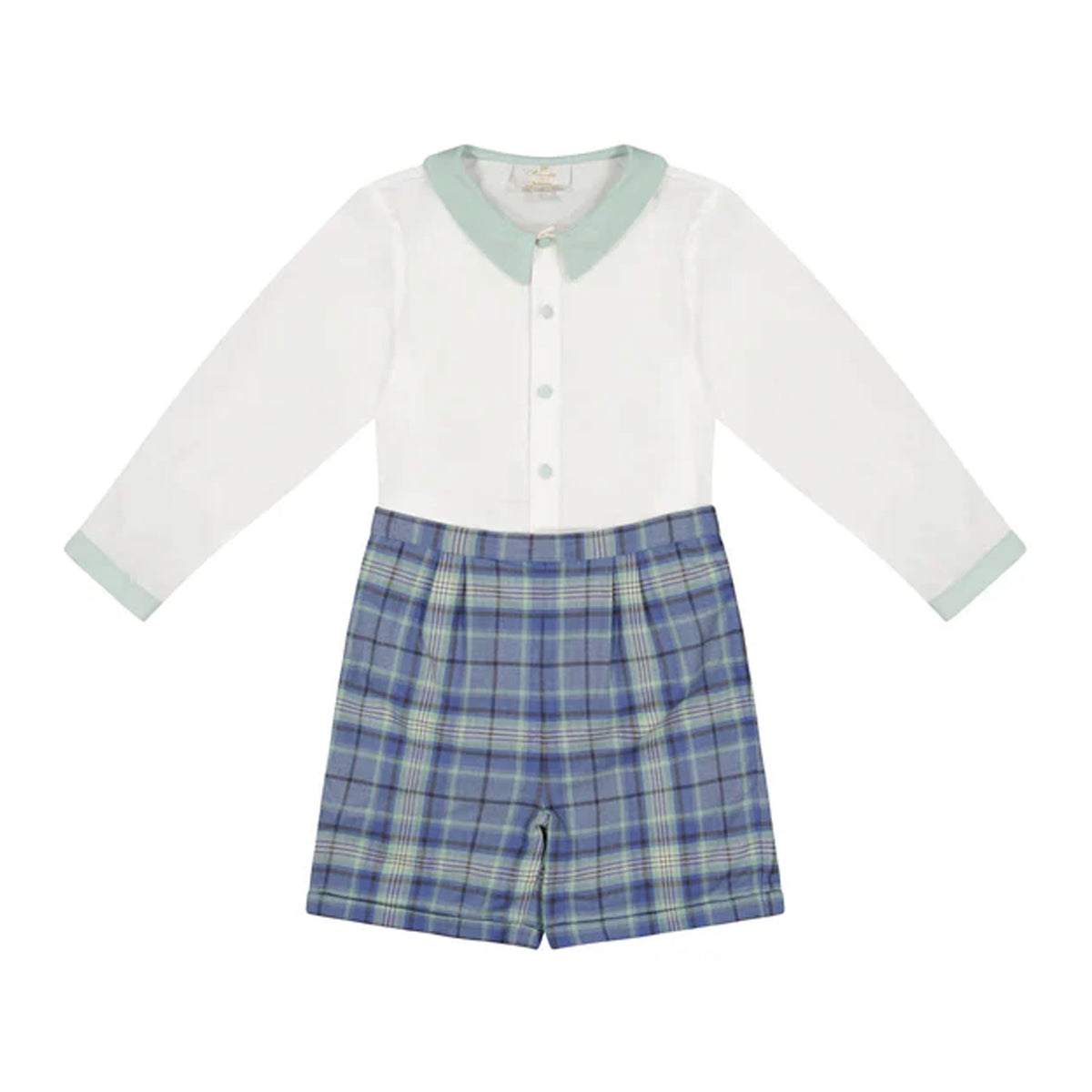 William Blue Tartan Dressy Set
