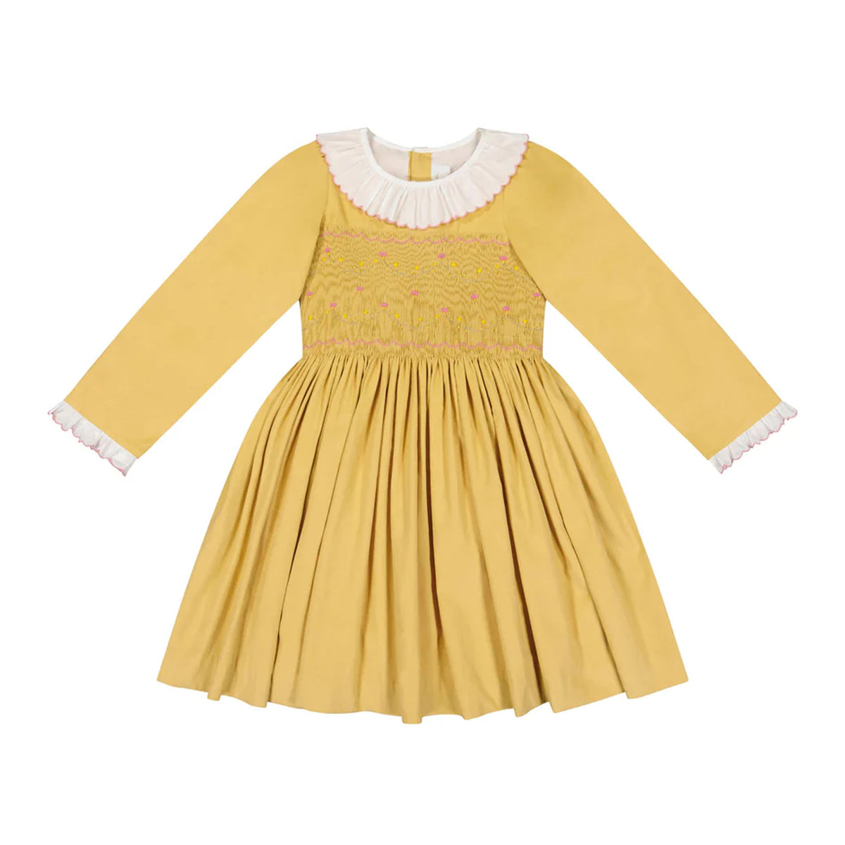 Chiara Yellow Smocked Dress