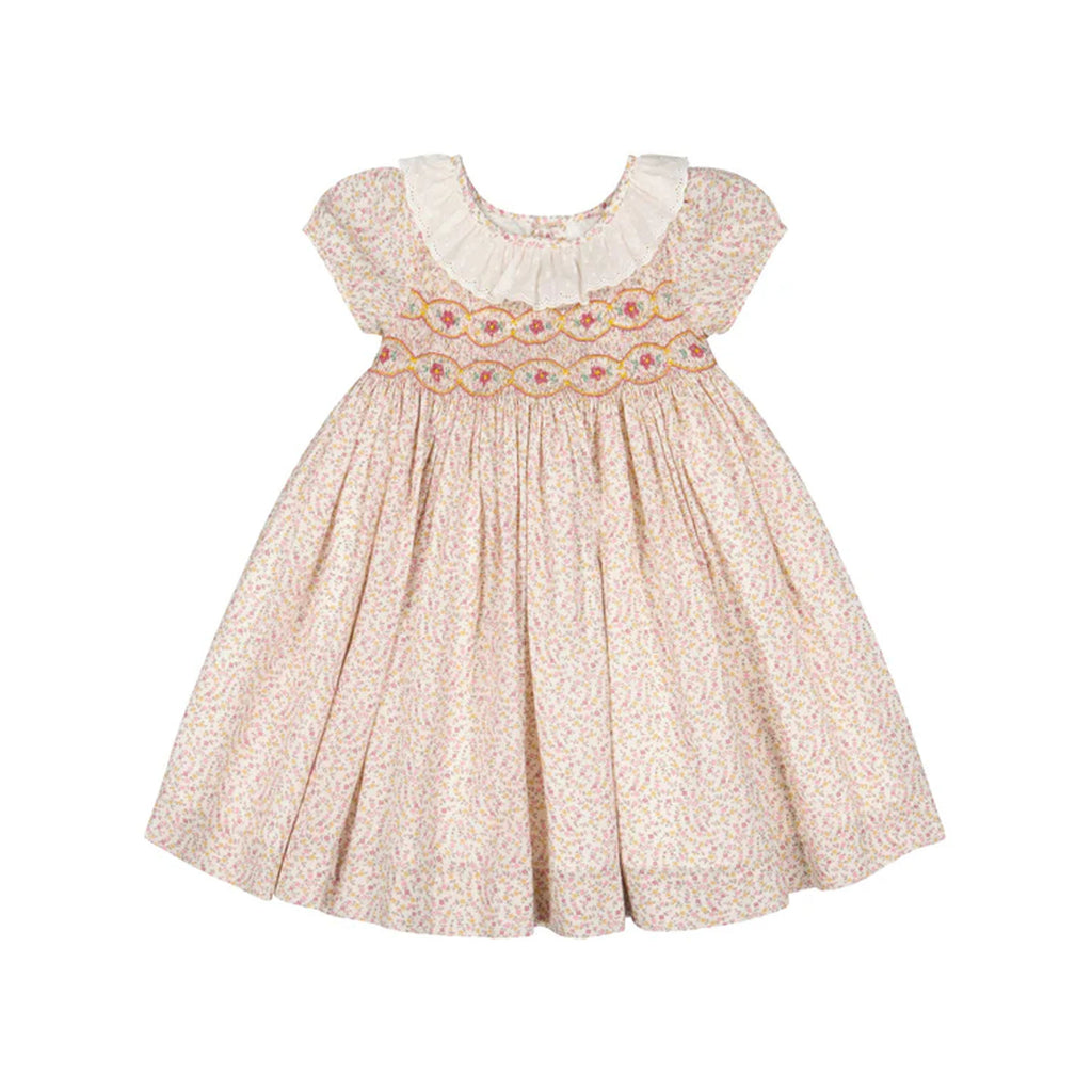 Isadora Short Sleeve Floral Smocked Dress