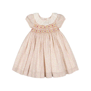 Isadora Short Sleeve Floral Smocked Dress