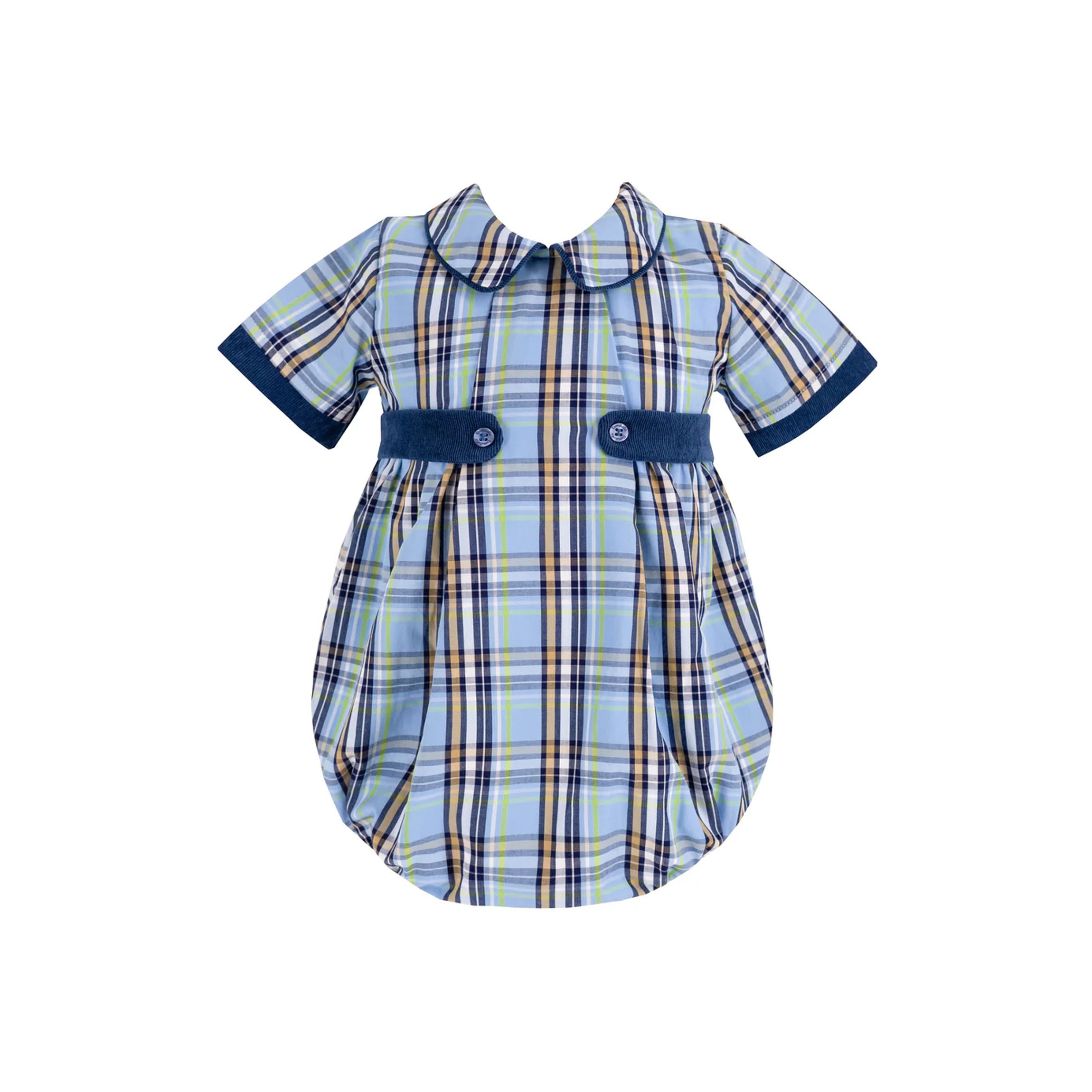 Simon Boy Bubble in Blue Plaid