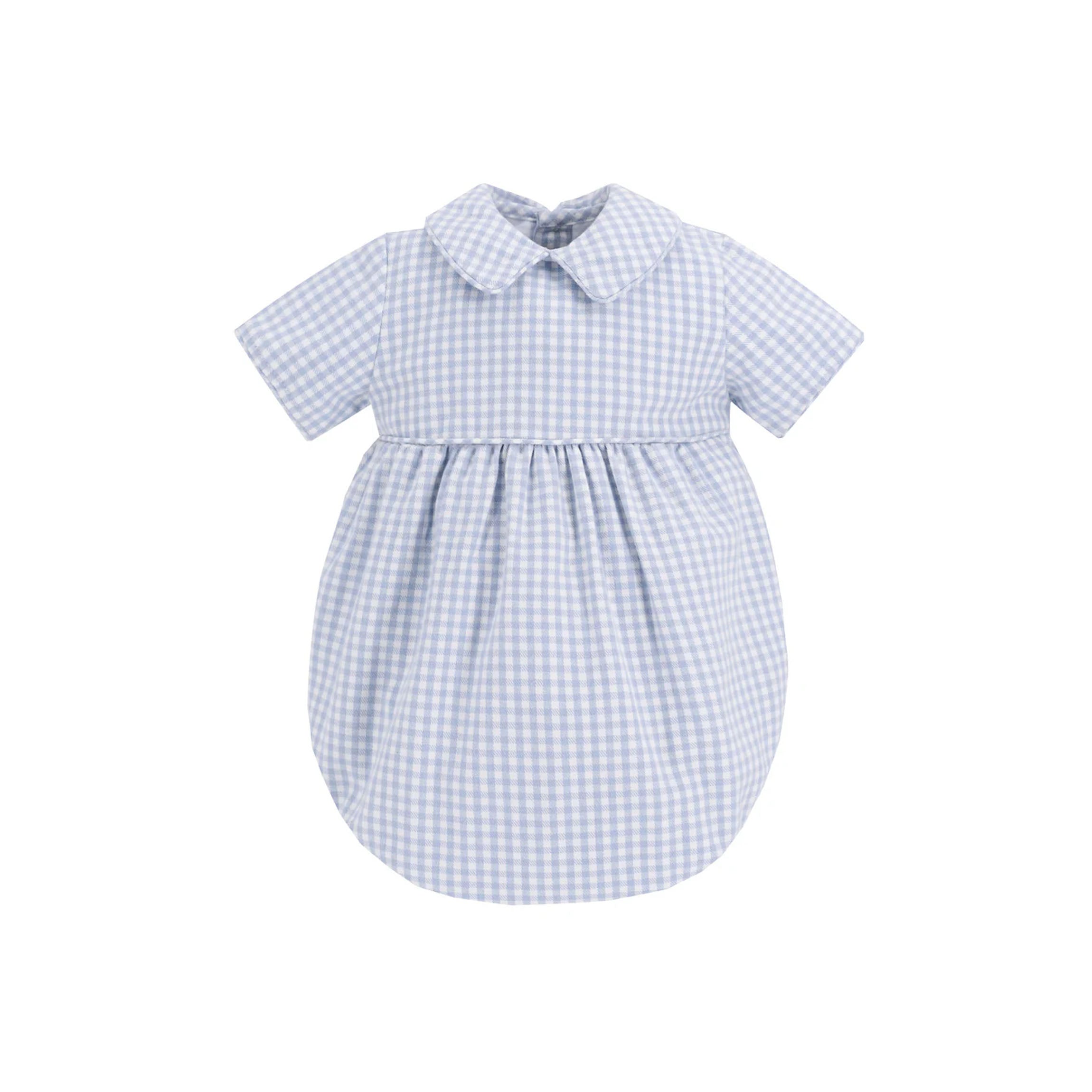 Lucas Boy Bubble in Blue Gingham