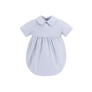 Lucas Boy Bubble in Blue Gingham