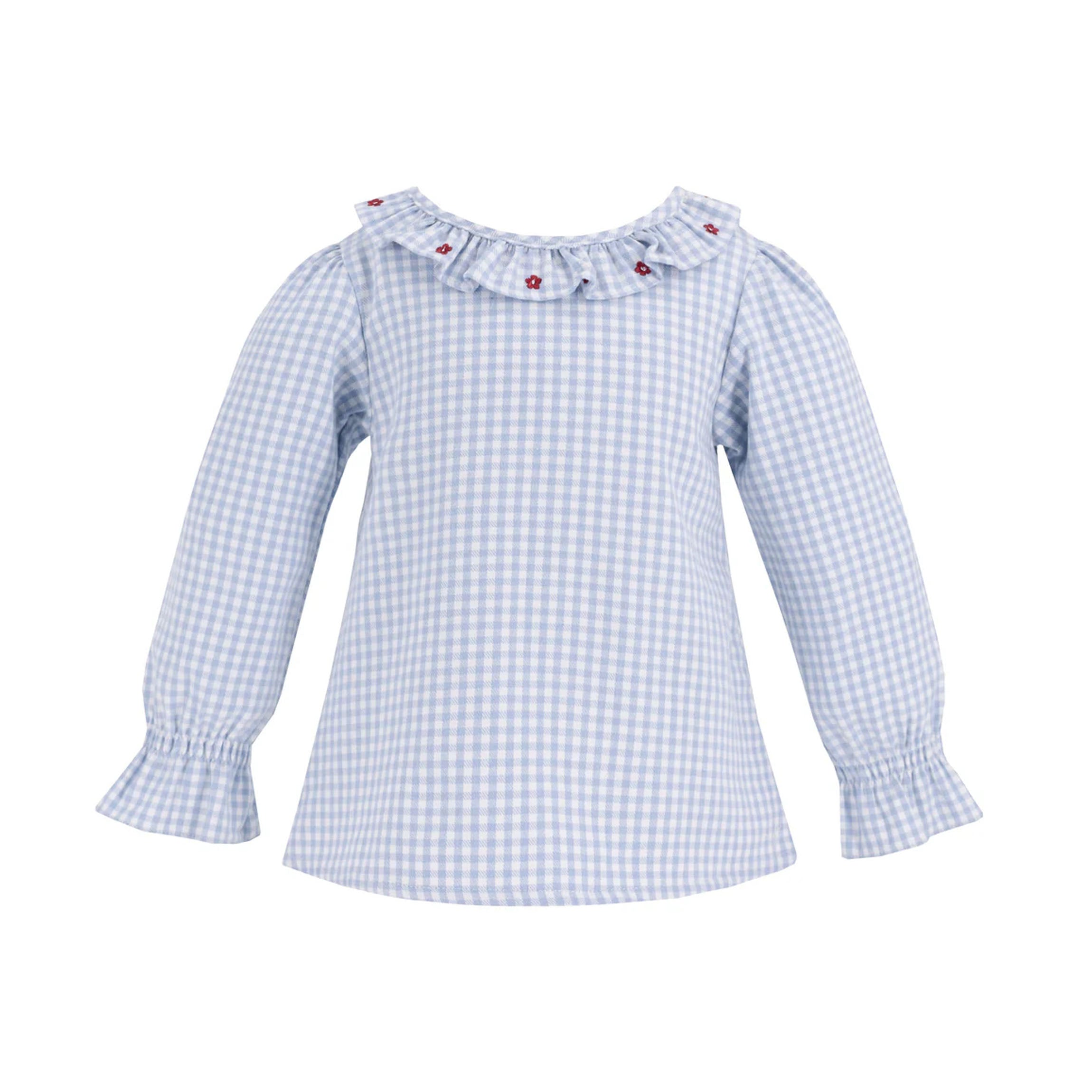 Laurel Girl Shirt in Blue Gingham