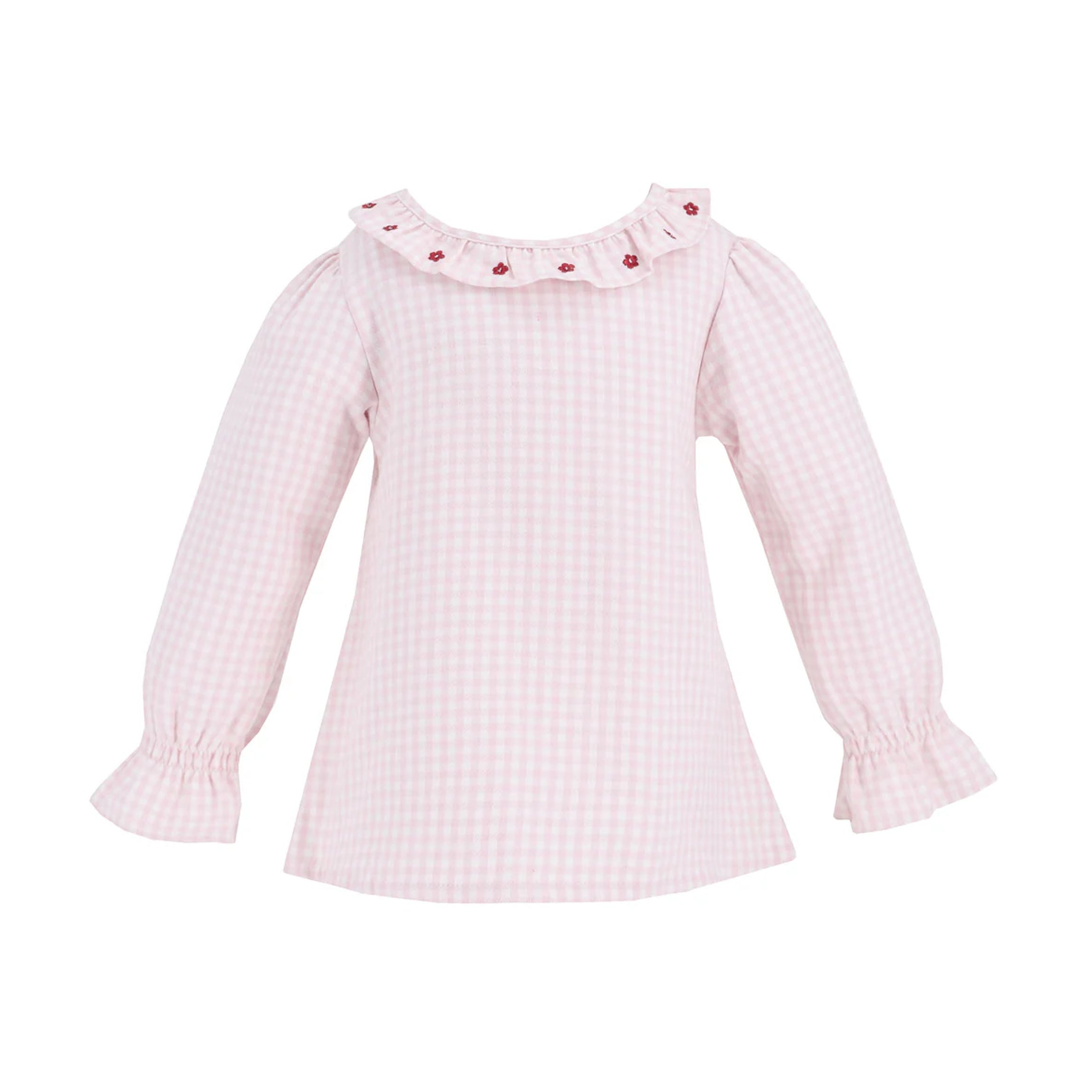 Laurel Girl Shirt in Pink Gingham